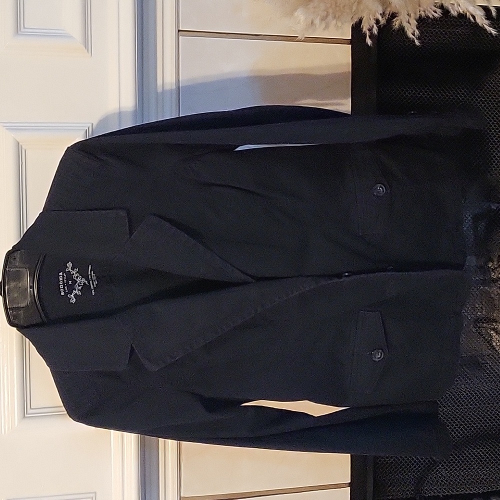 𝅺Sonoma Life + Style Black Cotton Blazer Sz M